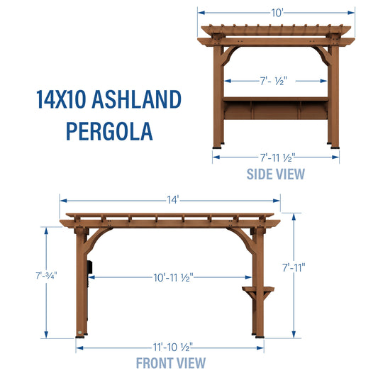 Premium 14x10 Ashland Pergola