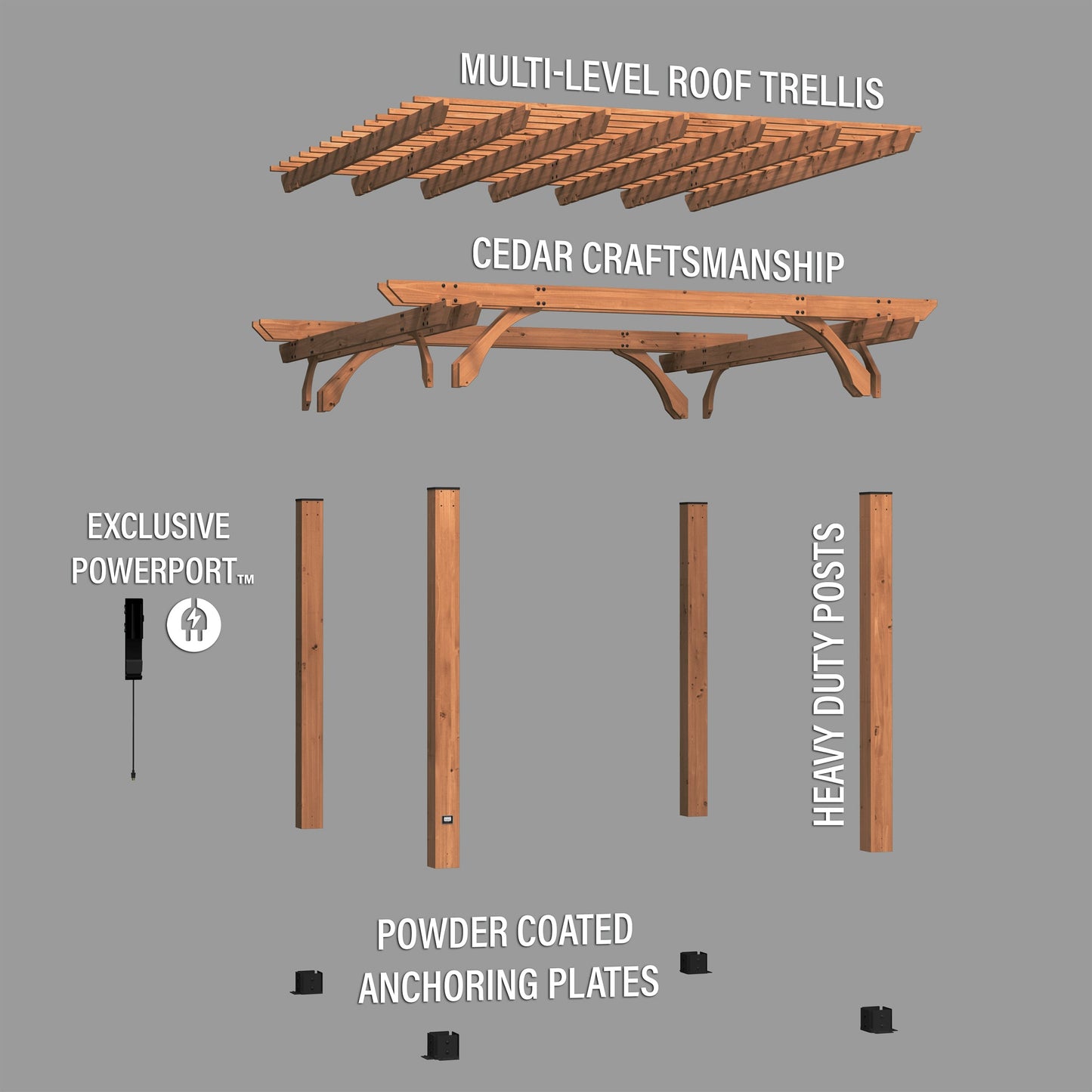 Premium 12x12 Beaumont Pergola