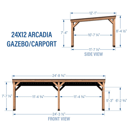 Premium 24x12 Arcadia Gazebo