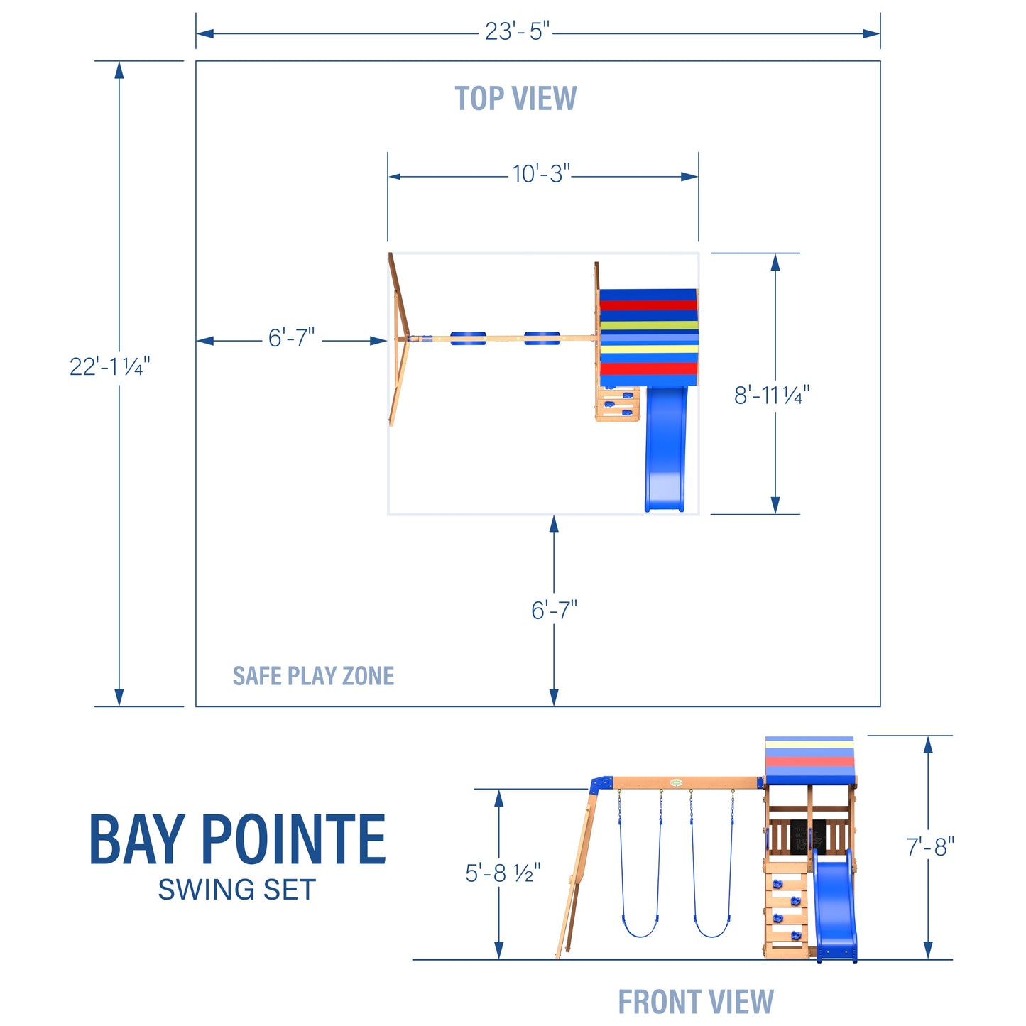 Premium Bay Pointe Swing Set