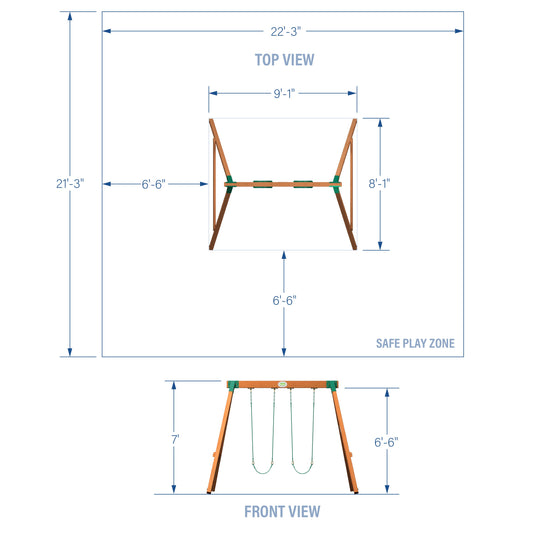 Premium Heavy-Duty Durango Swing Set