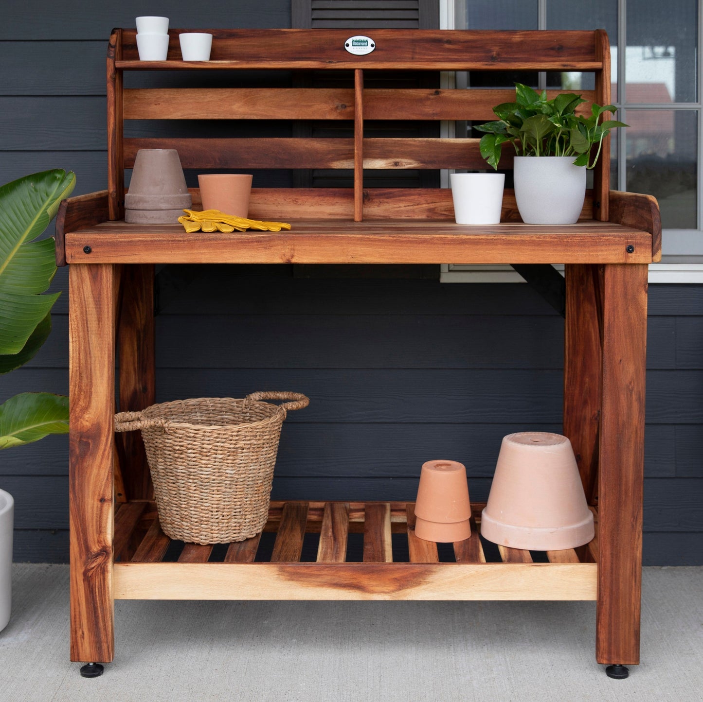 Premium Potting Table/Bench/Serving Bar - Acacia Wood