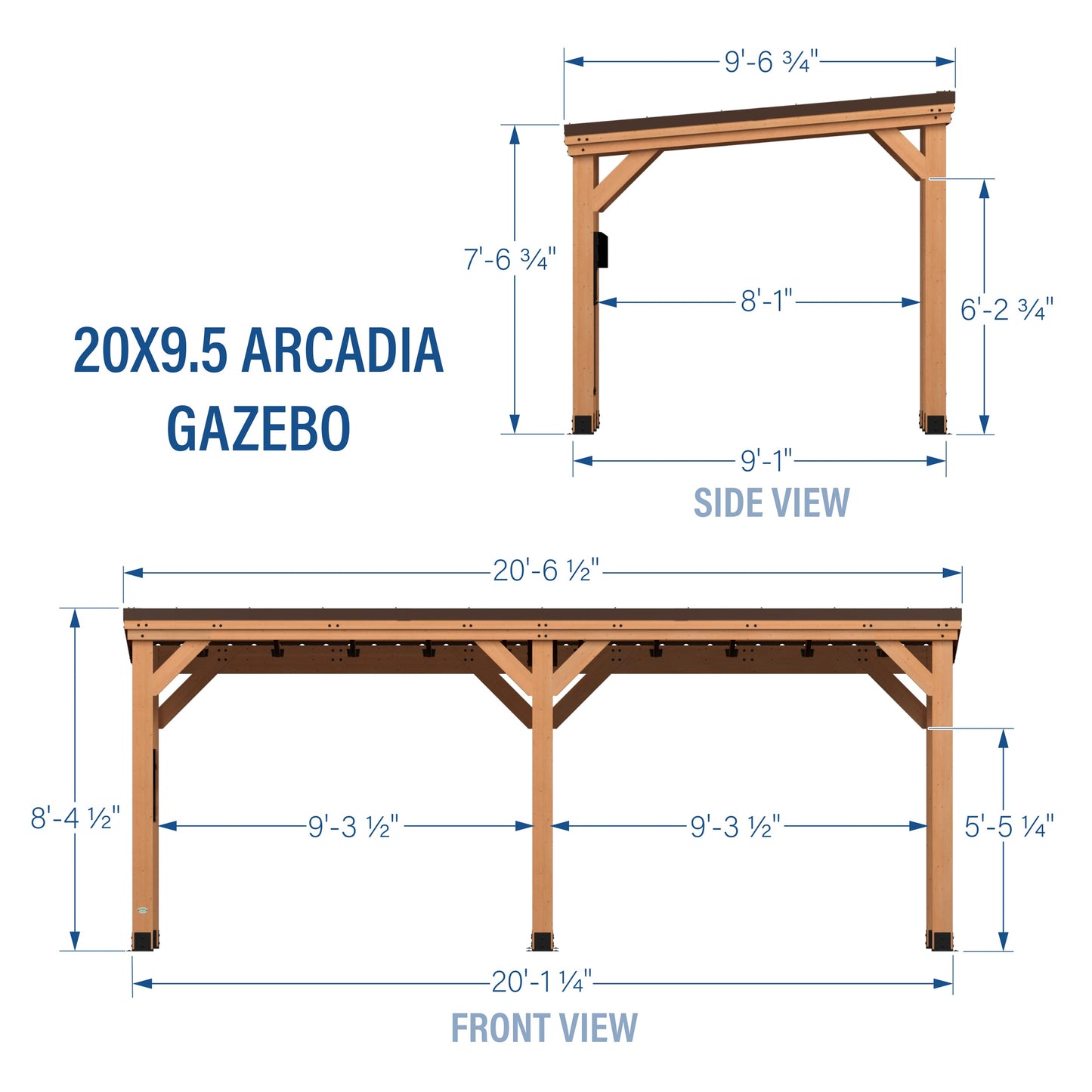 Premium 20x9.5 Arcadia Gazebo