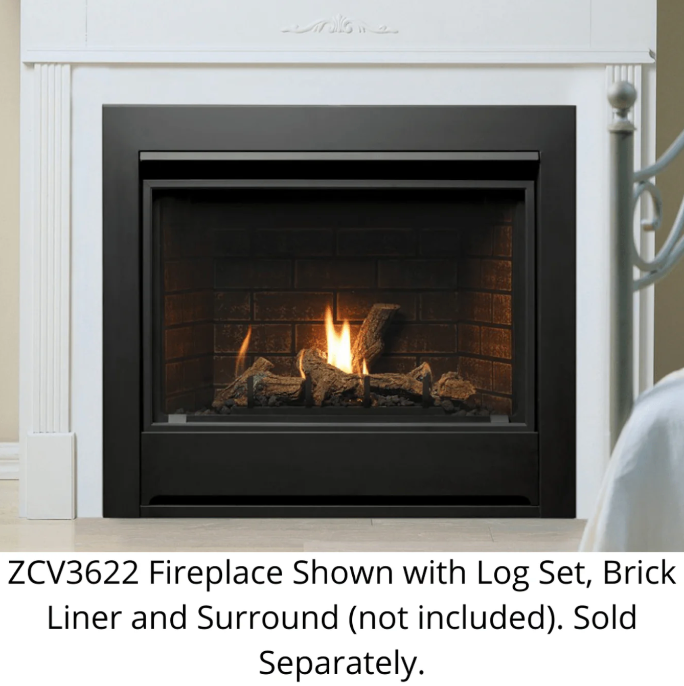 Premium Kingsman 36" Zero Clearance Direct Vent Gas Fireplace - ZCV3622