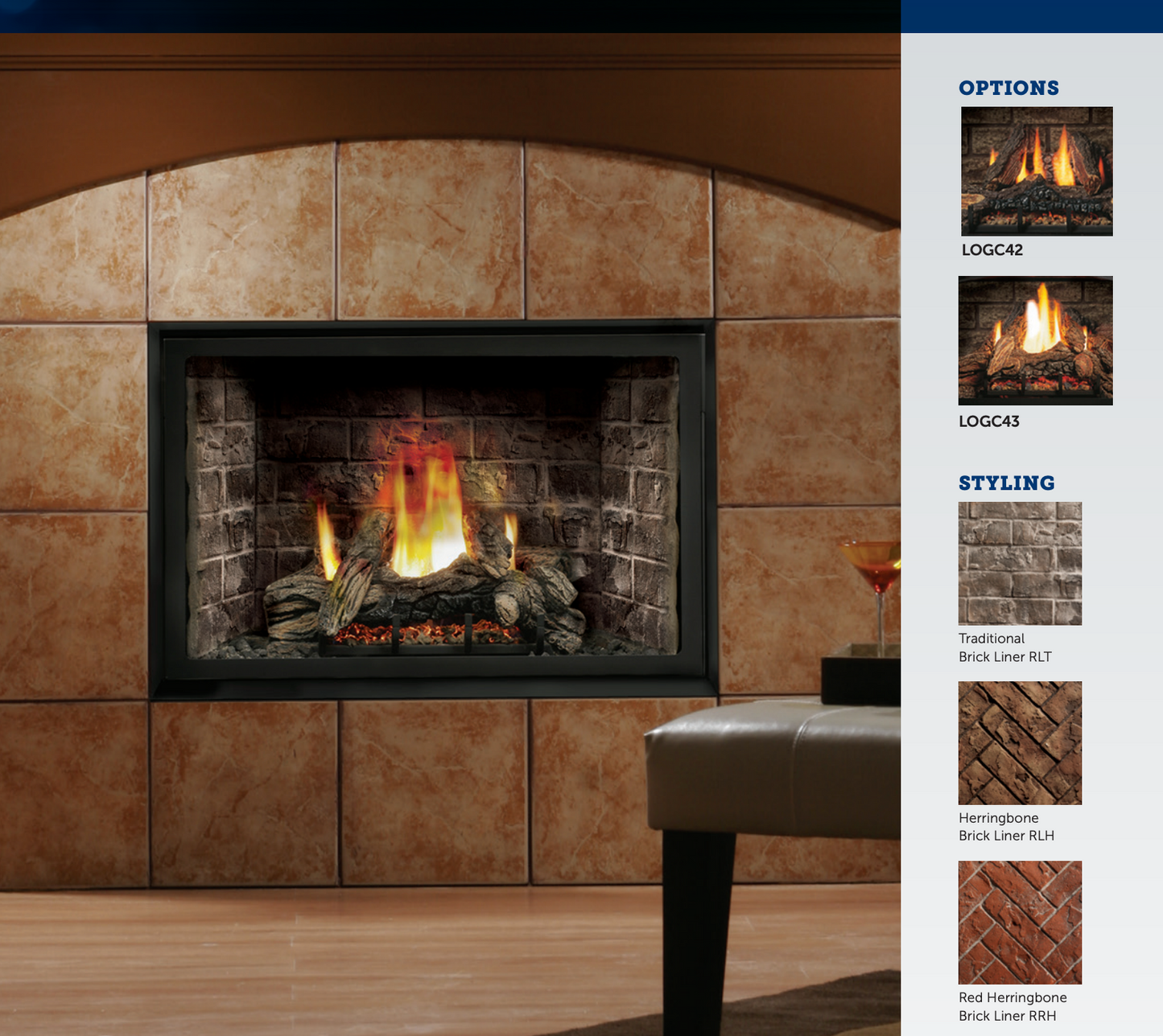 Premium Kingsman 36" Zero Clearance Direct Vent Gas Fireplace - HBZDV3624