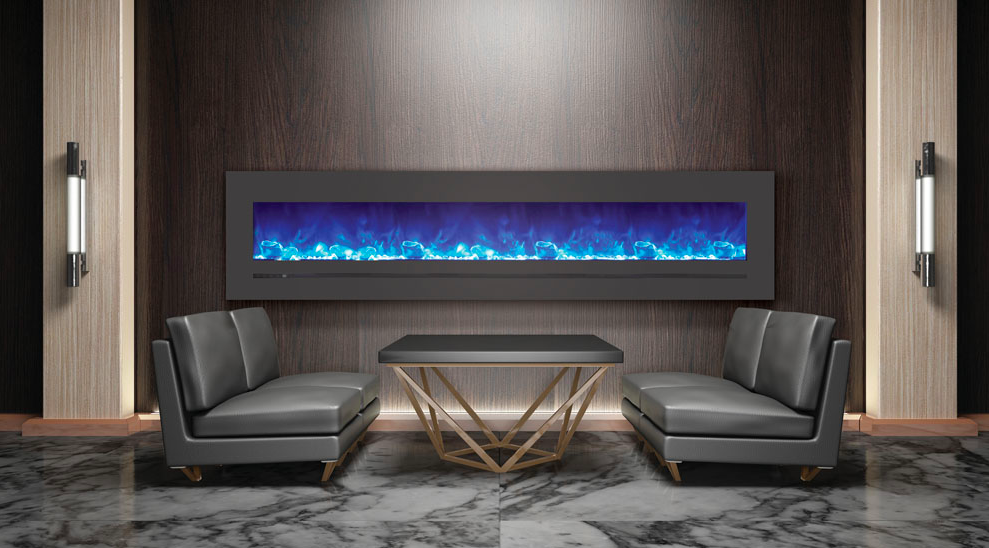 Premium Sierra Flame 88 Wall Mount / Flush Mount with Steel Surround