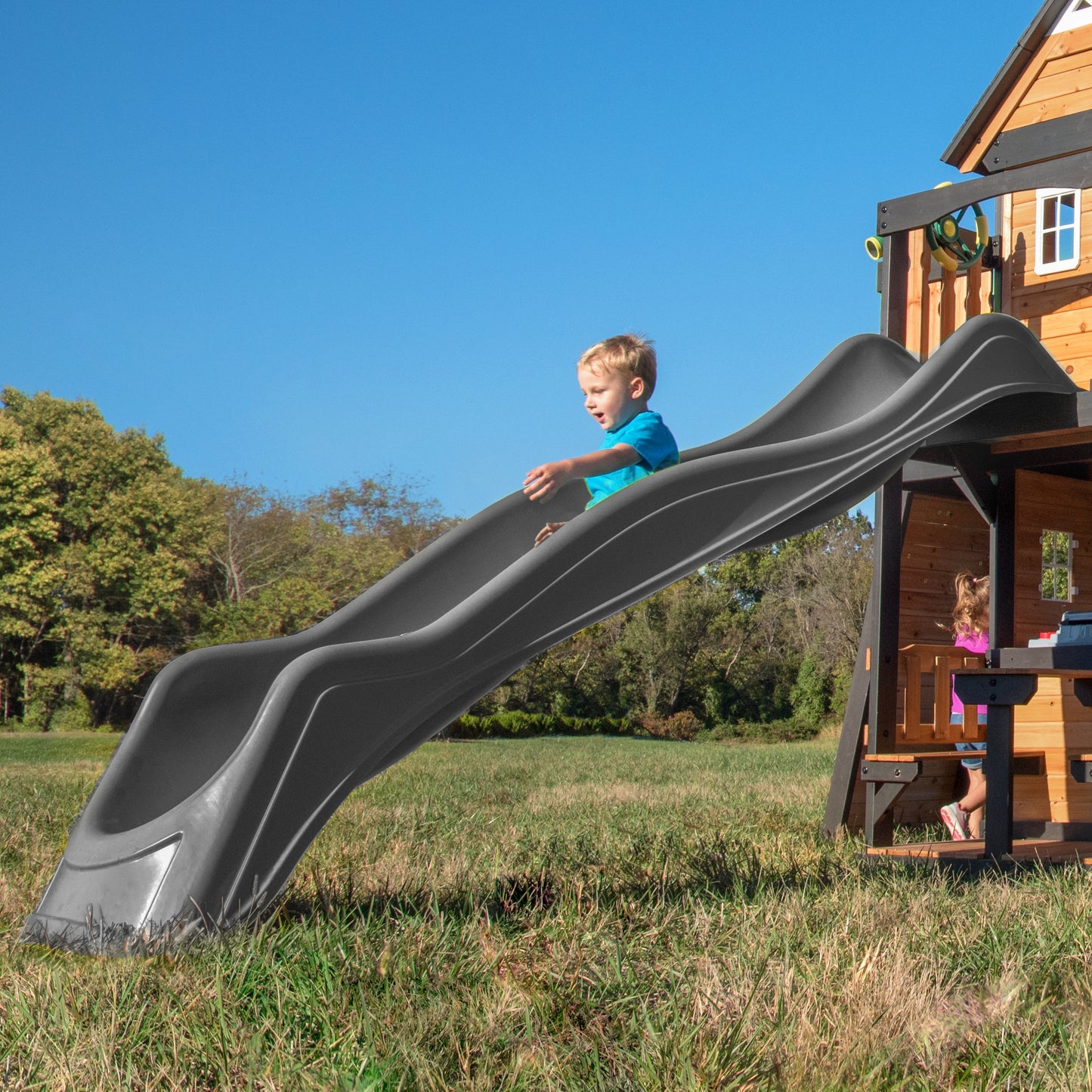 Premium Gray Wave Slide- 10 Foot
