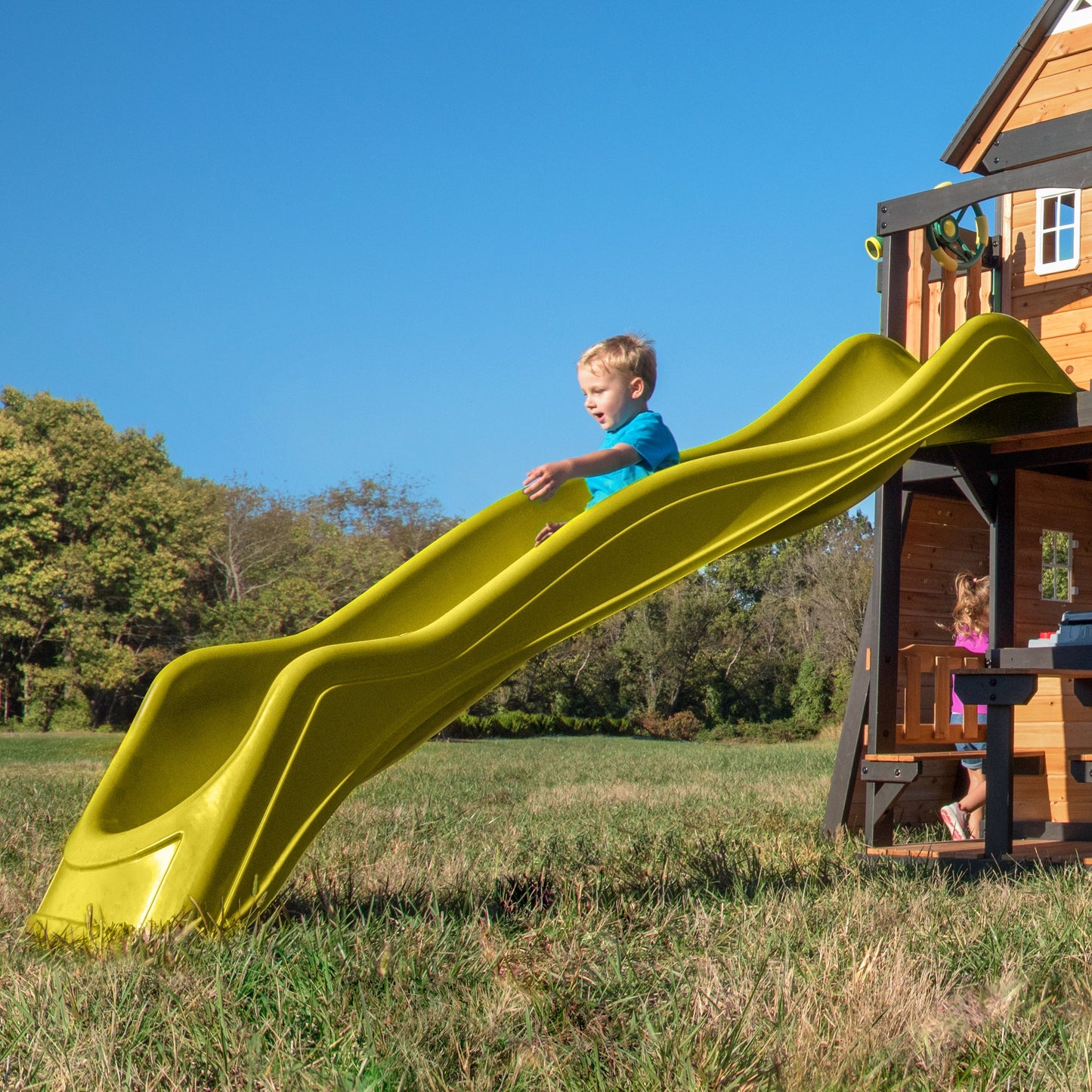 Premium Yellow Wave Slide - 10 foot
