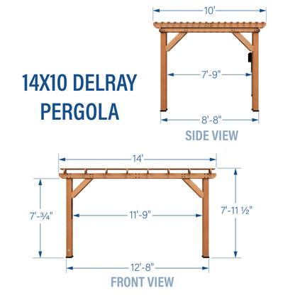 Premium 14x10 Delray Pergola