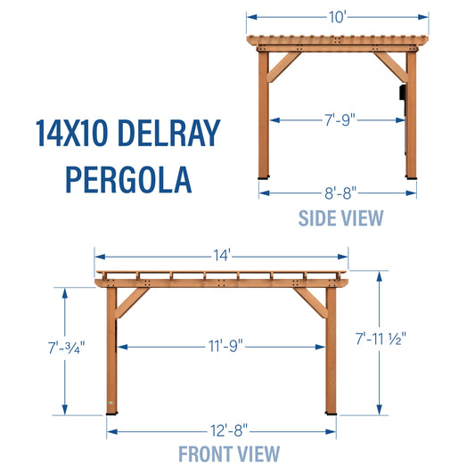Premium 14x10 Delray Pergola