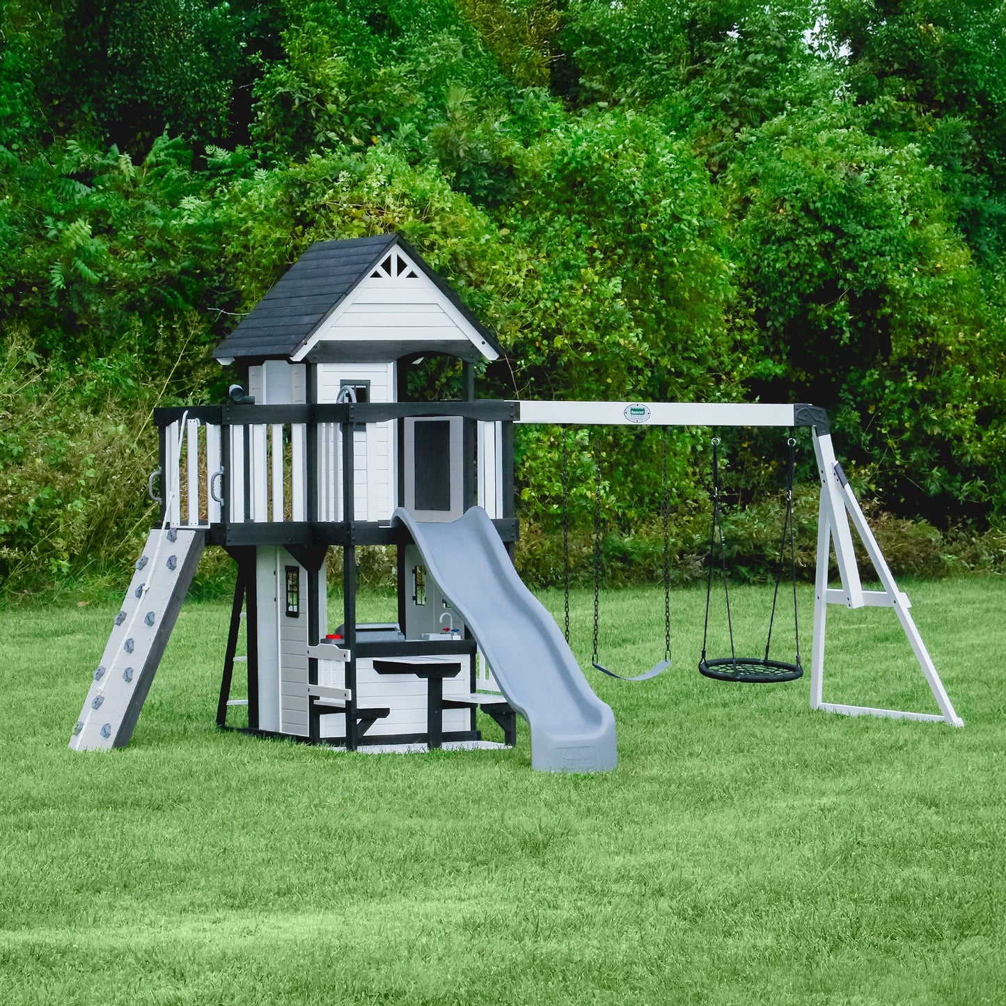 Premium Canyon Creek Swing Set – White