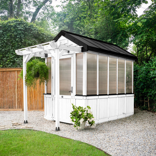 Premium 9x6 White Bellerose Greenhouse