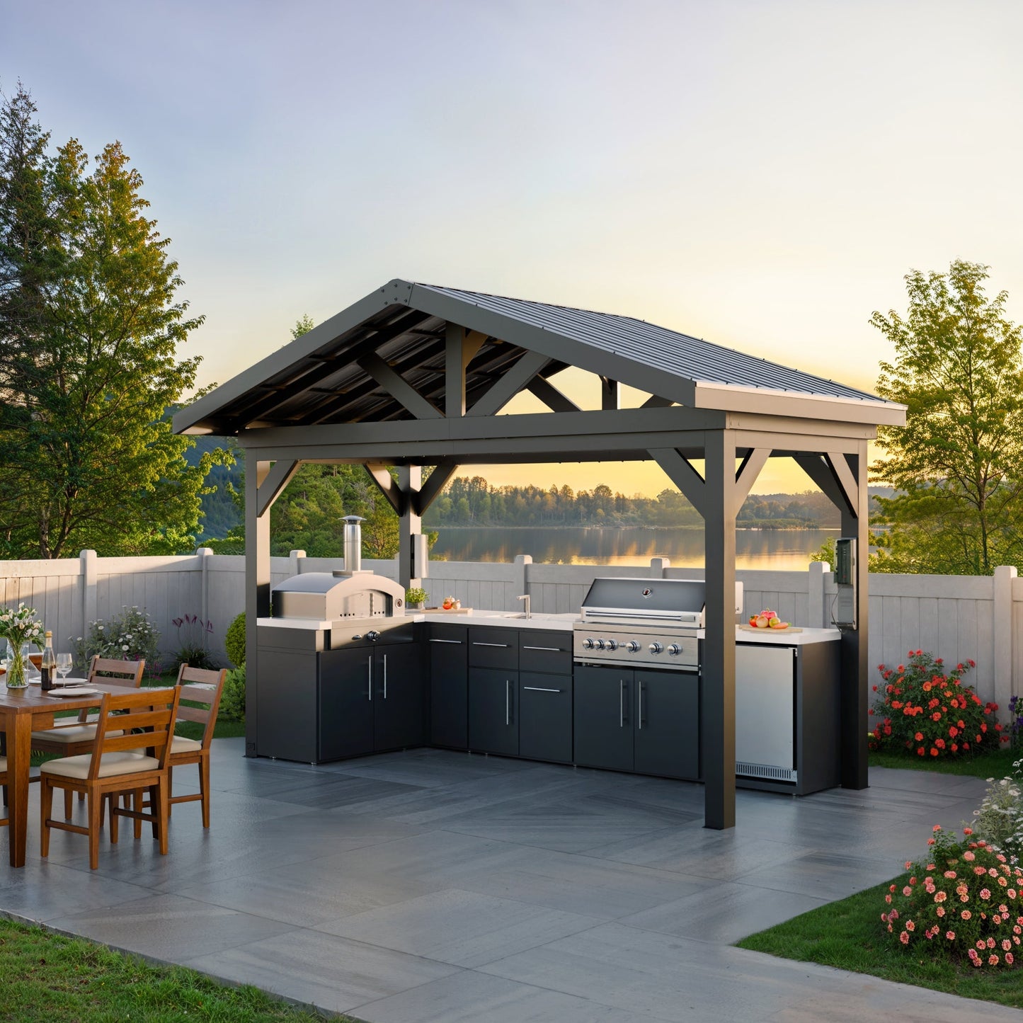 Premium Lancaster L-Shape Outdoor Kitchen