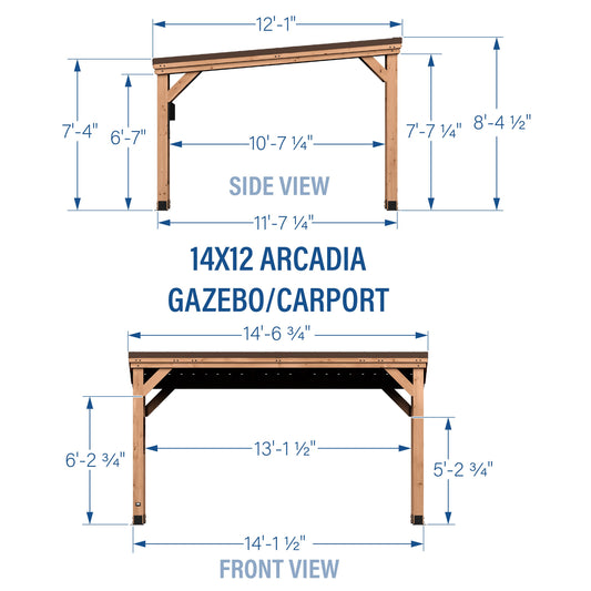 Premium 14x12 Arcadia Gazebo