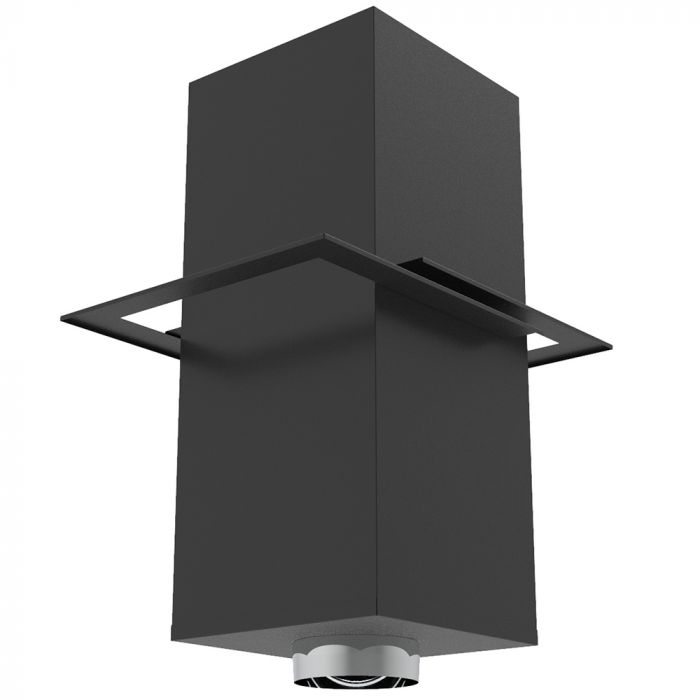 Premium Superior 6 Inch Diameter Wood Burning Black Standard Ceiling Support For Freestanding Stoves - 6SPBSCS