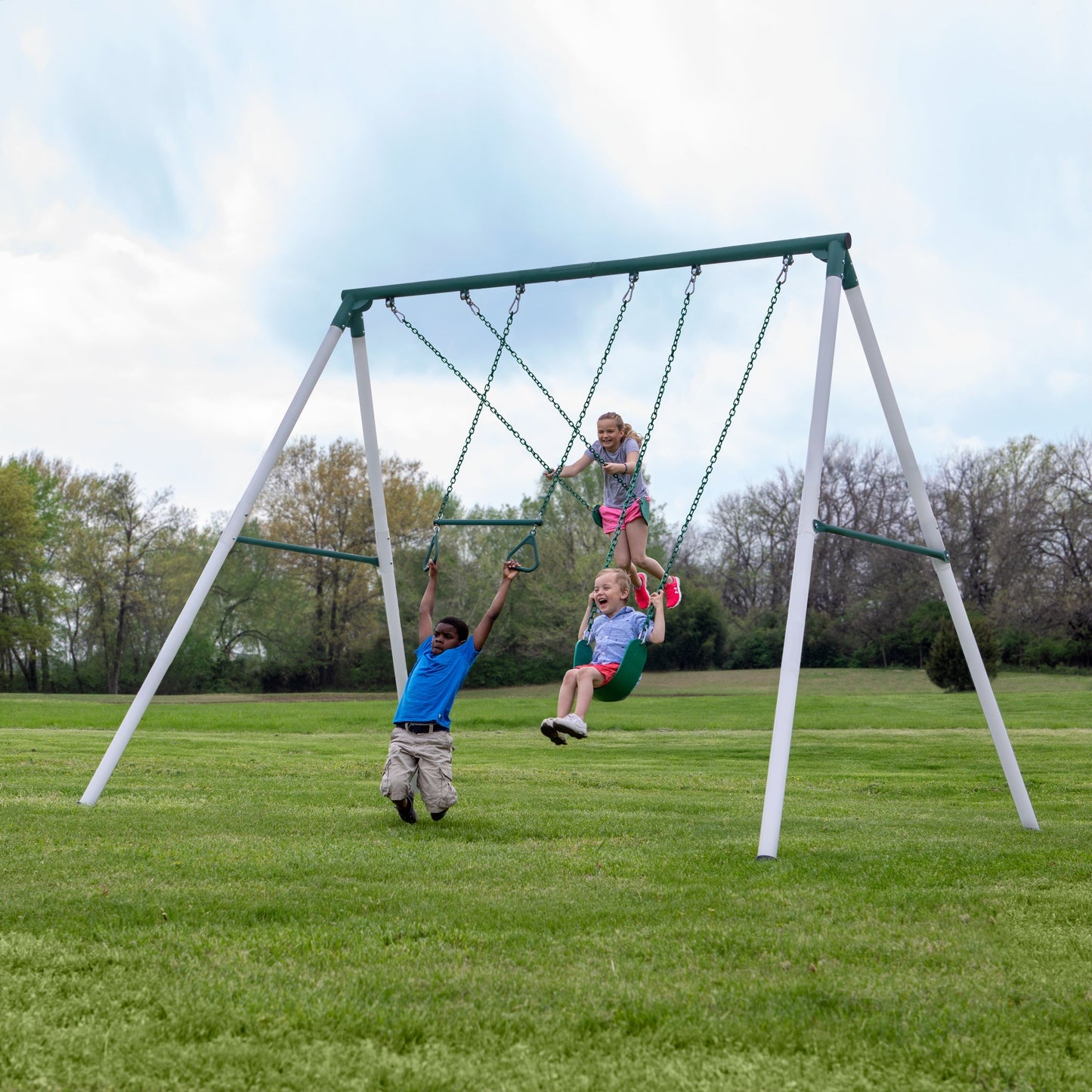 Premium Big Brutus Heavy-Duty Metal A-Frame Swing Set