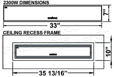 Premium Bromic Platinum Electric Heaters 208V Commercial Use