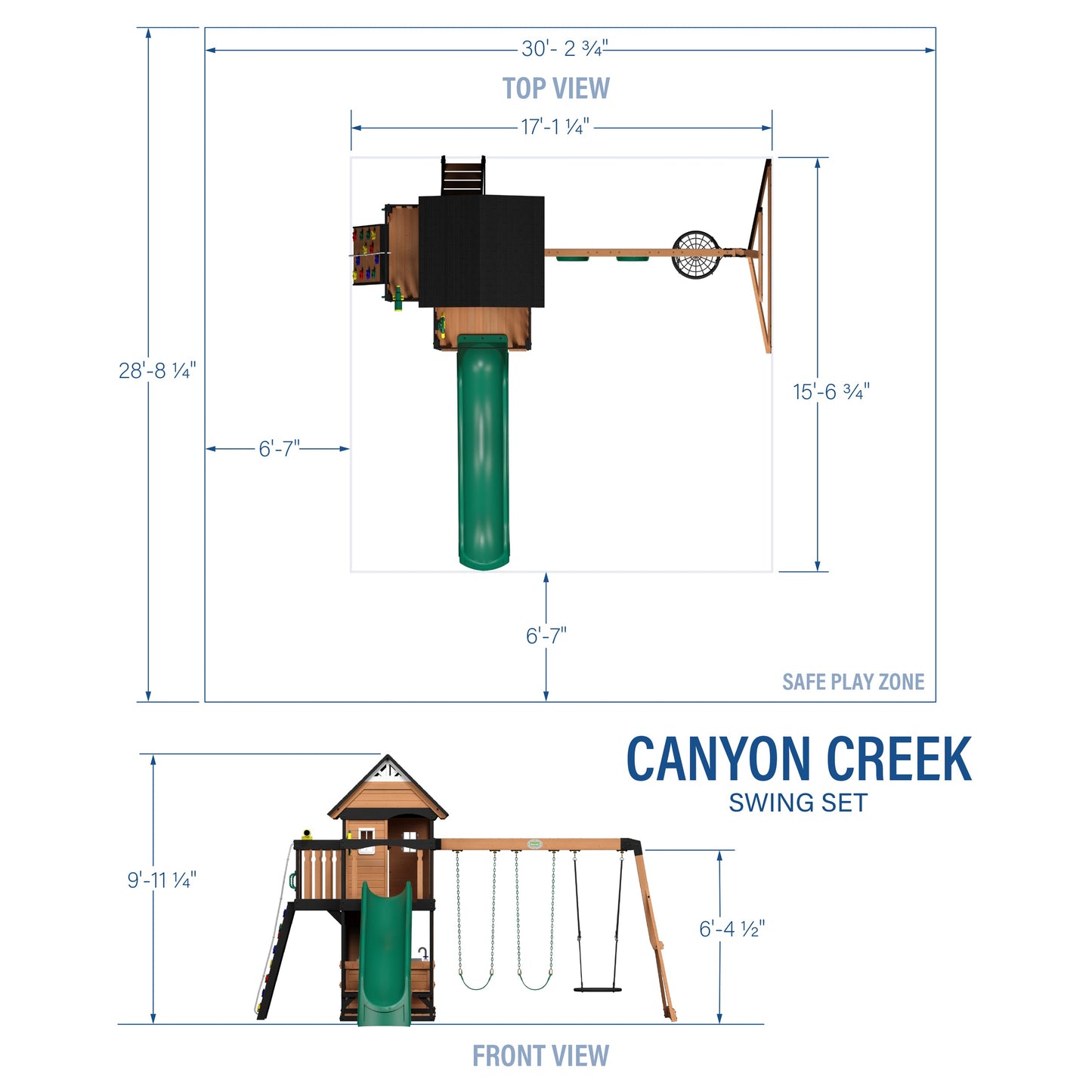 Premium Canyon Creek Swing Set