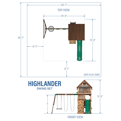 Premium Highlander Swing Set