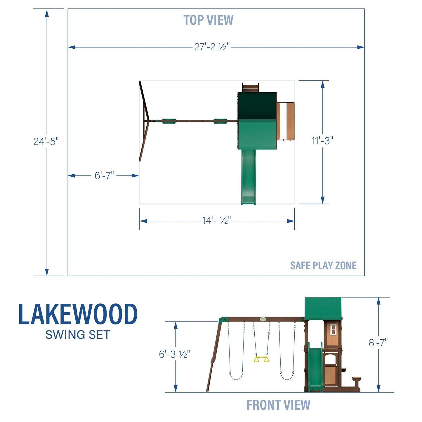 Premium Lakewood Swing Set