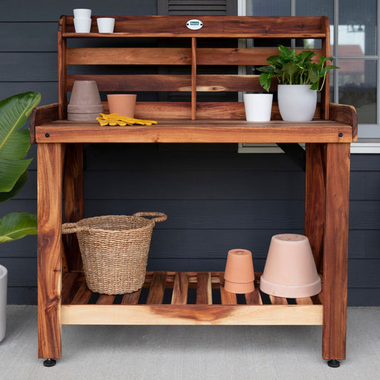 Premium Potting Table/Bench/Serving Bar - Acacia Wood