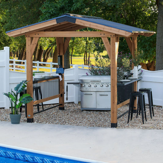Premium Granada Grill Gazebo with Outdoor Bar