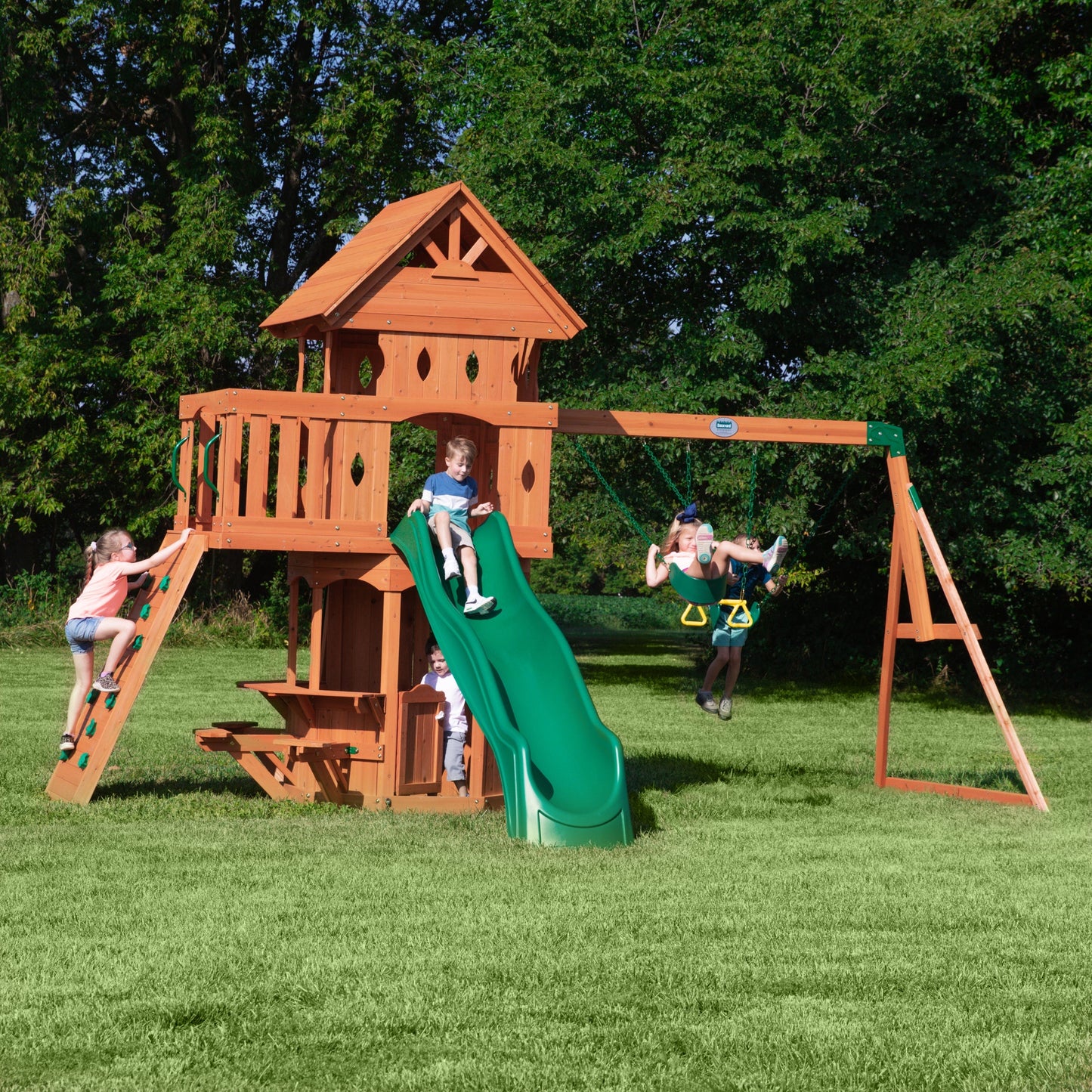 Premium Woodland Swing Set