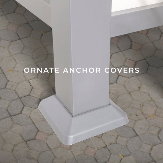 Premium Ridgedale Modern Steel Corner Pergola with Conversational Seating