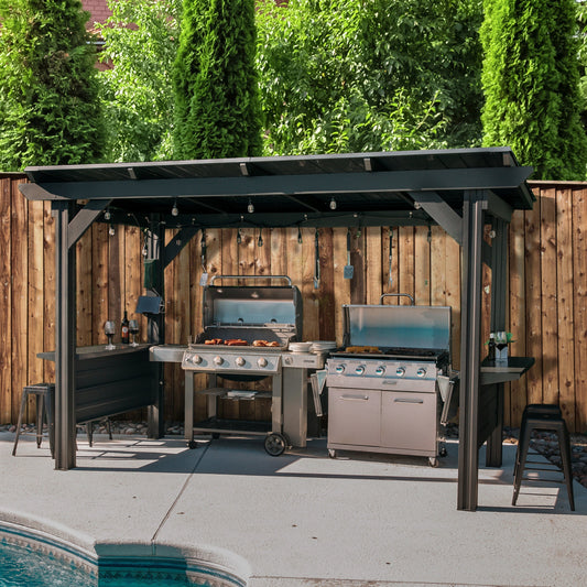 Premium Rockport XL Steel Grill Gazebo
