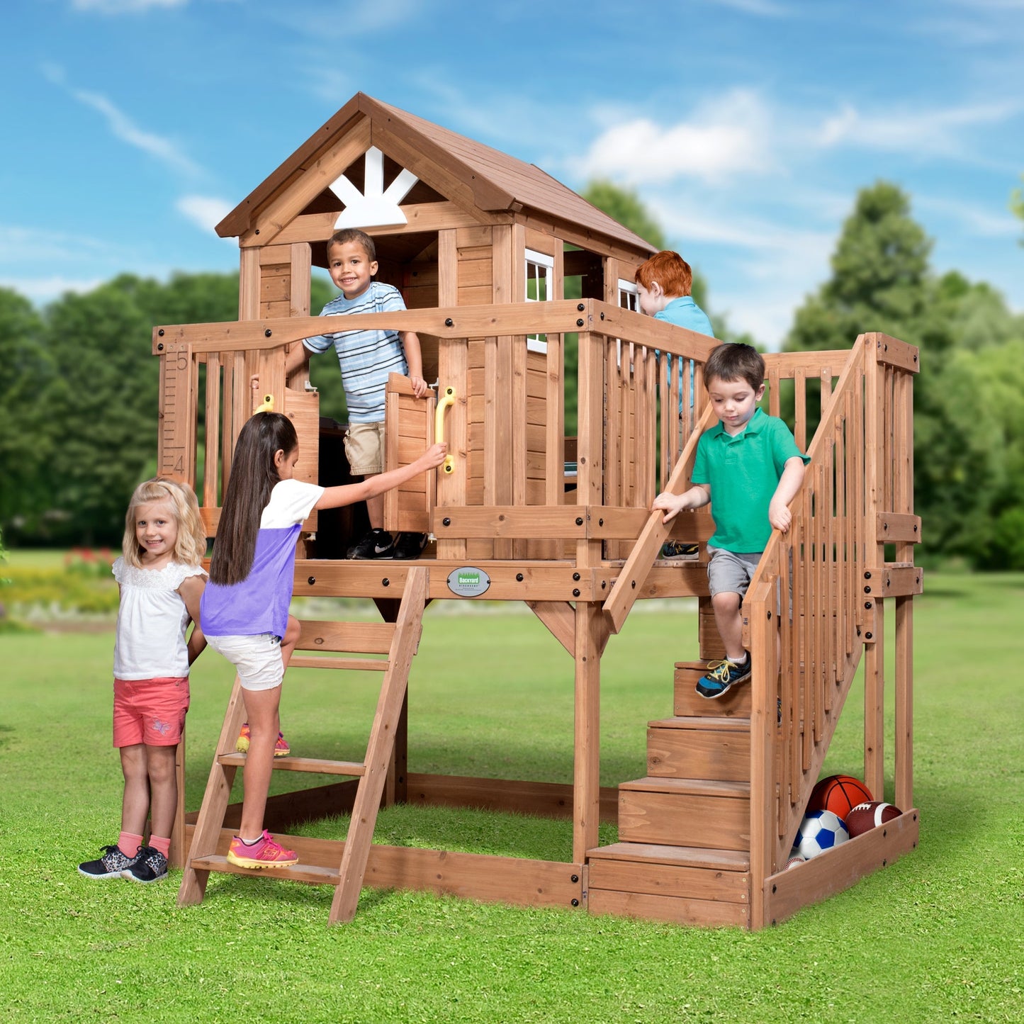 Premium Scenic Heights Wooden Playhouse
