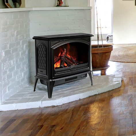 Premium Sierra Flame Lynwood Freestanding Electric Stove with Cast Iron Frame