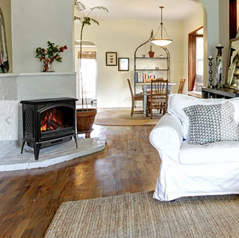 Premium Sierra Flame Lynwood Freestanding Electric Stove with Cast Iron Frame