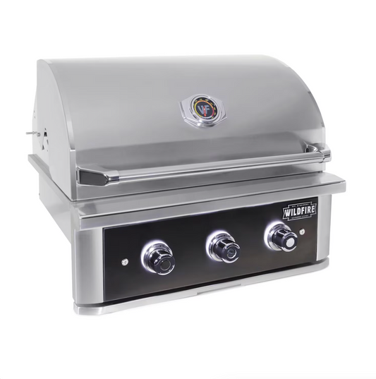Premium Wildfire Outdoor Living Ranch Pro 30" Gas Grill Black 304 WF-PRO30G-RH