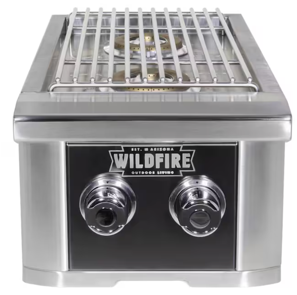 Premium Wildfire Outdoor Living Double Side Burner Black 304 WF-DBLSBRN-RH