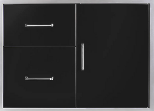 Premium Wildfire Outdoor Living Door/ Drawer Combo 30 x 21 Black - WF-DDWCOMBO3021-BSS