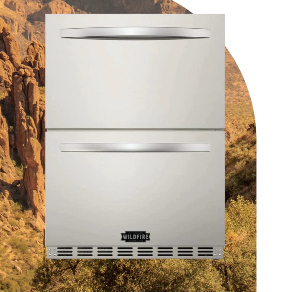 Premium Wildfire Outdoor Living 24" Dual Door Fridge WERDD-24