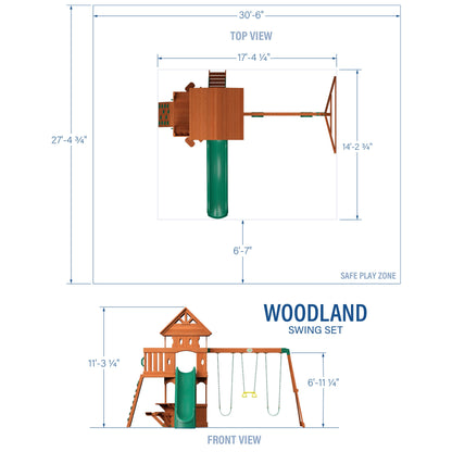 Premium Woodland Swing Set