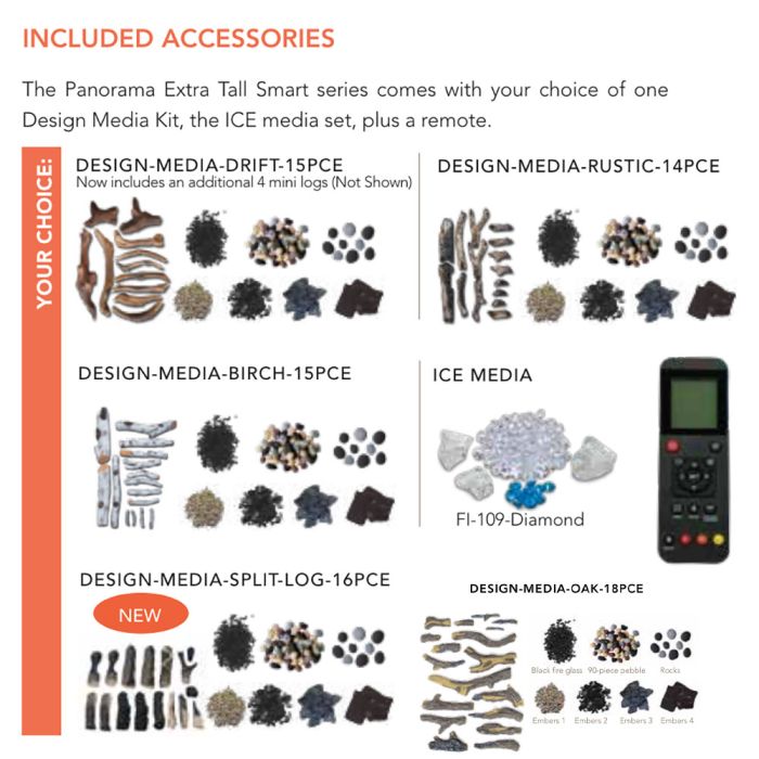 Premium Amantii Panorama Deep & Xtra Tall Full View Smart Electric Fireplace