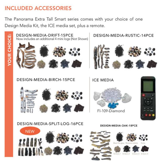 Premium Amantii Panorama Deep & Xtra Tall Full View Smart Electric Fireplace