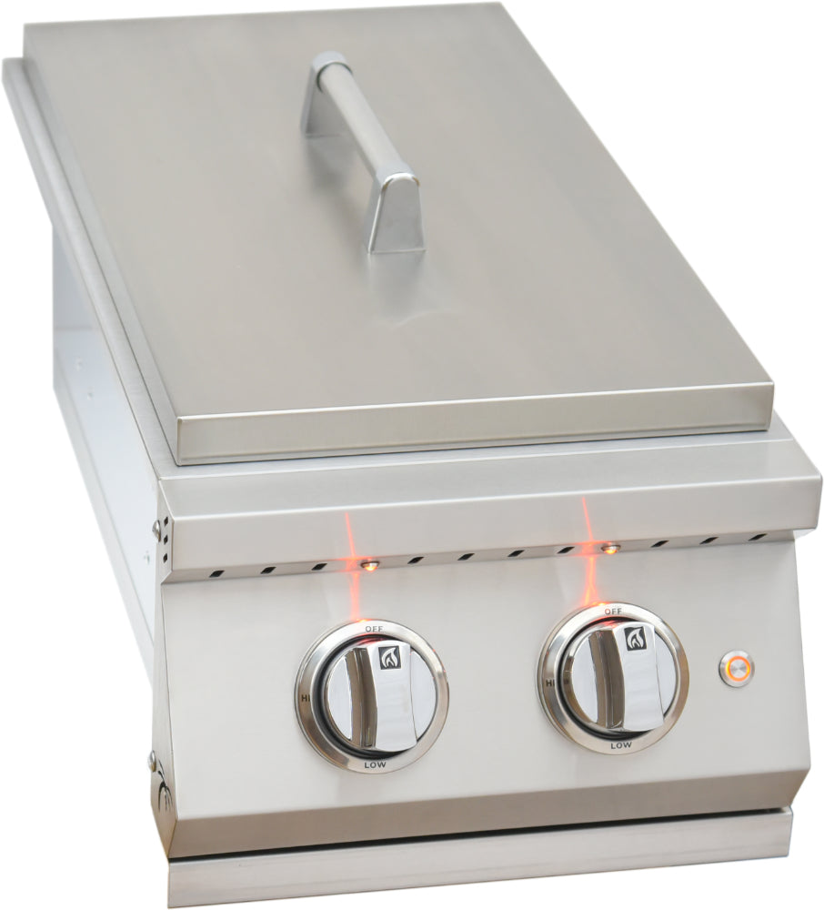 Premium Pro Double Side Burner with removable cover
