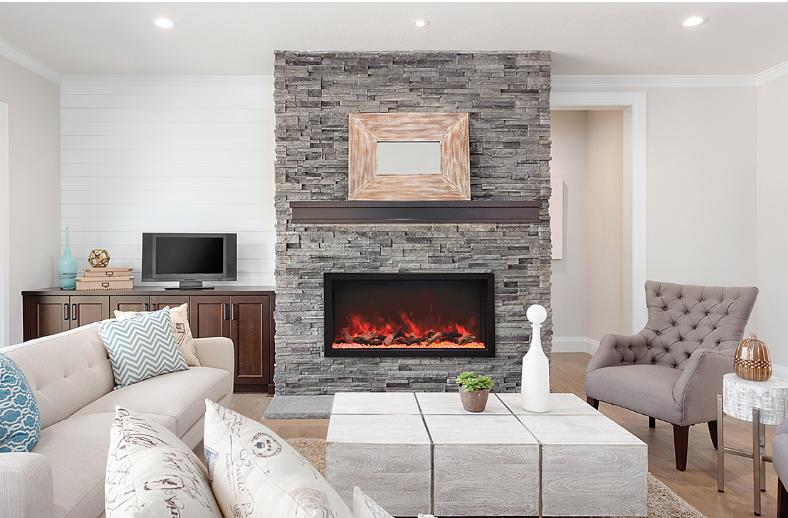 Premium Remii 45" Tall Built-in Electric Fireplace - 102745-XT
