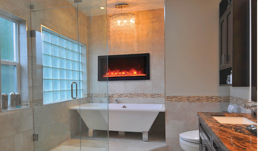 Premium Remii 35" Extra Slim Electric Fireplace - 102735-XS