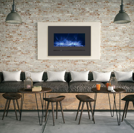 Premium Sierra Flame 26 Wall Mount / Flush Mount with Steel Surround - WM-FML-26-3223-STL