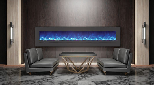 Premium Sierra Flame 88 Wall Mount / Flush Mount with Steel Surround