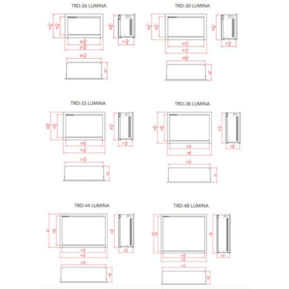 Premium Amantii Traditional Lumina Smart Electric Fireplace/Insert with Oak Log Media Kit