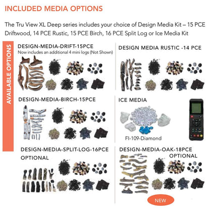 Premium Amantii Tru View Deep Smart 3 Sided Electric Fireplace