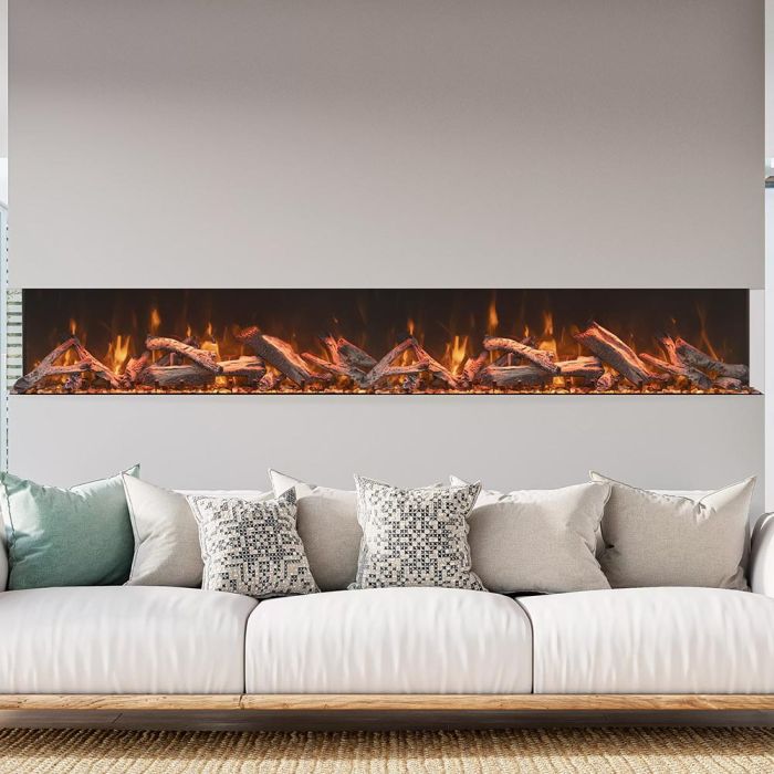 Premium Amantii Tru View Bespoke 3 Sided Electric Fireplace