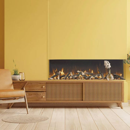 Premium Amantii Tru View Bespoke 3 Sided Electric Fireplace