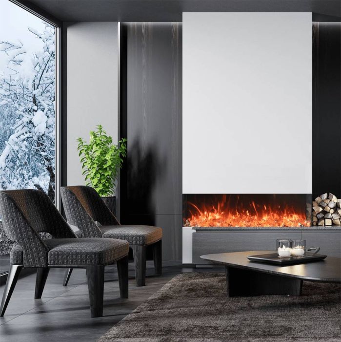 Premium Amantii Tru View Extra Tall Smart Electric 3 Sided Fireplace