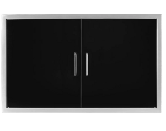 Premium Wildfire Outdoor Living Double Door 38 x 24 Black -WF-DDR3824-BSS